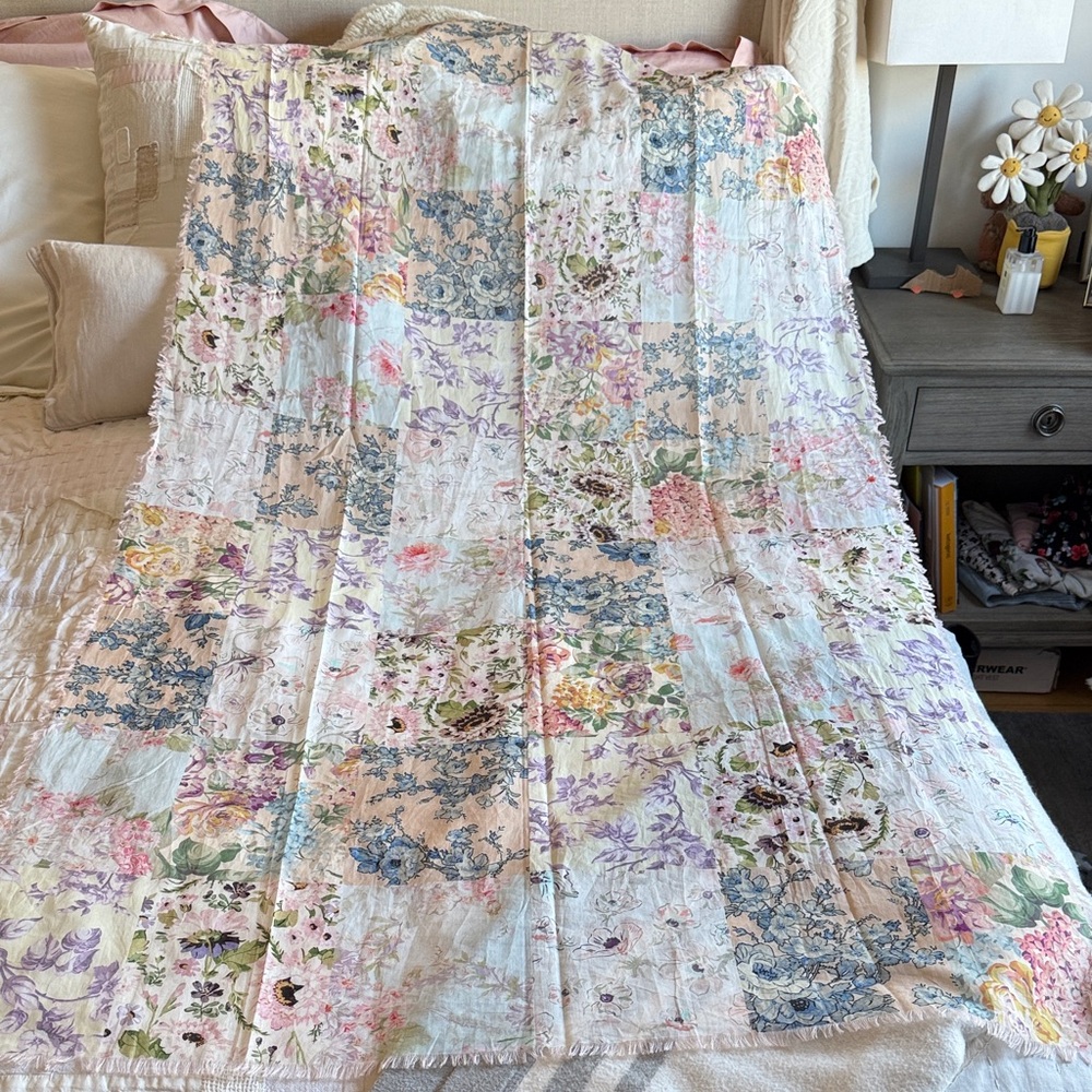 NWOT Zimmermann Halliday Printed Cotton Pareo Sarong Soft Floral Pastels